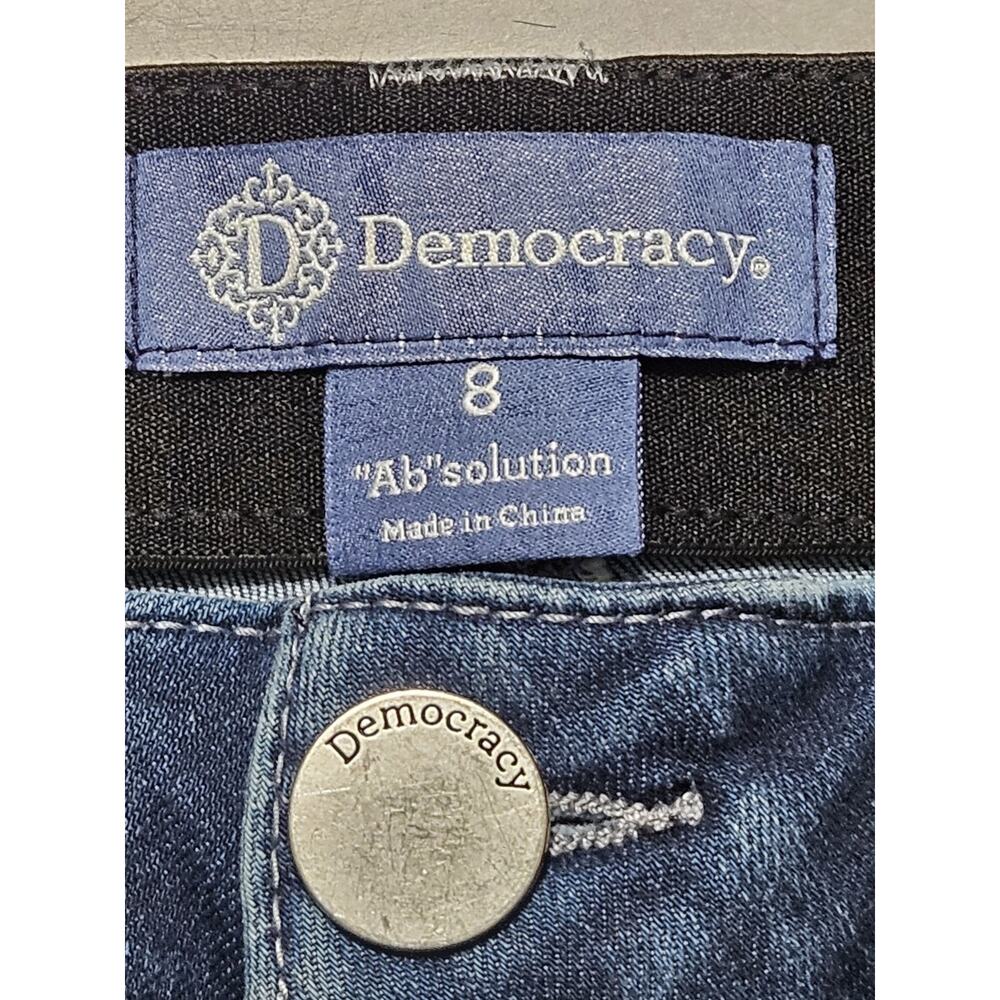 Democracy Women’s Ab Solution Denim Shorts Size 8 Medium Wash Stretch Casual - Picture 3 of 7